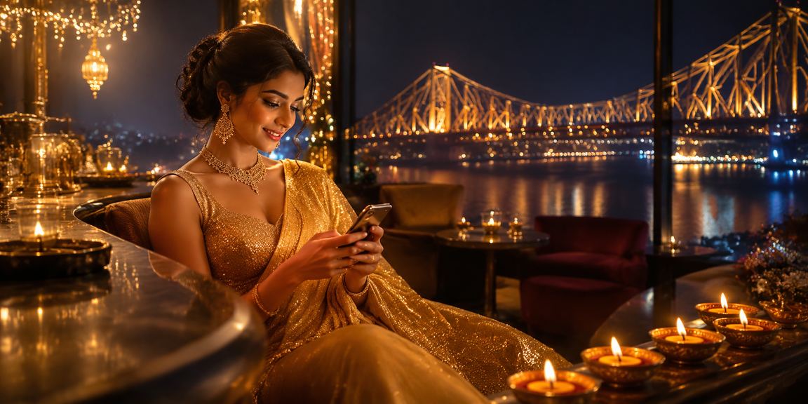 Mobile casino play during Diwali festival in Kolkata